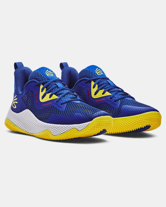 Unisex Curry UA HOVR™ Splash 3 Basketball Shoes in Blue image number 3